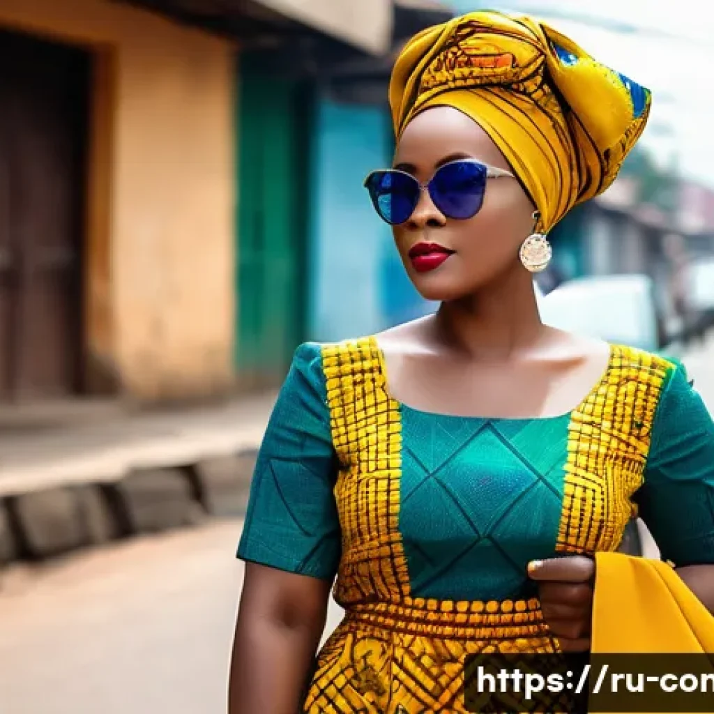 콩고 공화국에서의 유행 패션 스타일 - **Vibrant Congolese Elegance: A Modern Tradition**
A full-body portrait of a confident Congolese...