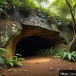Home 23 콩고 공화국의 유네스코 문화유산 - An ancient rock shelter deep in the southern forests of the Republic of Congo, featuring detailed pr...